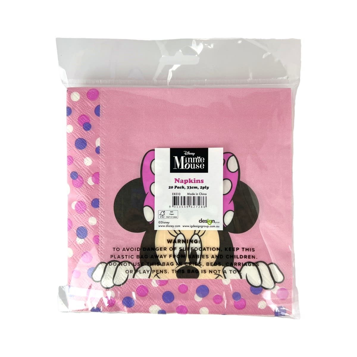 20 Pack Disney Minnie Mouse Napkins