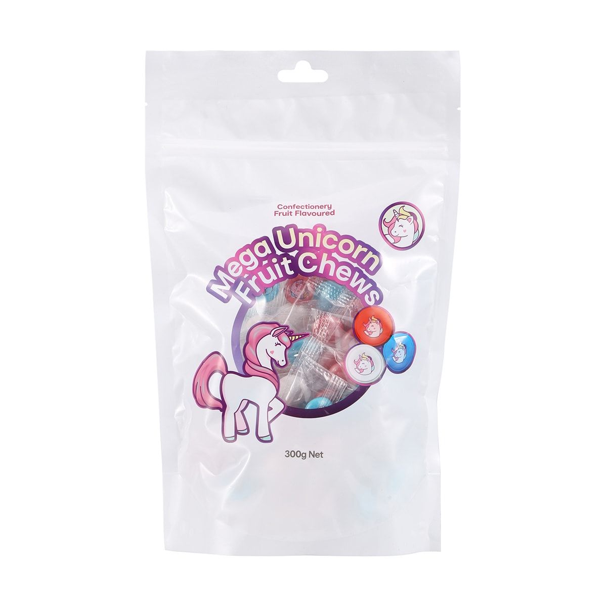 Mega Unicorn Fruit Flavoured Chews 300g