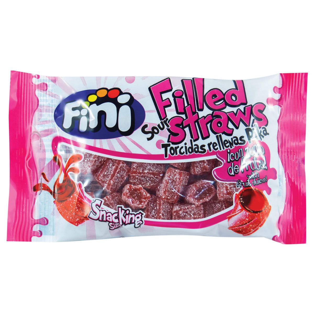 Fini Sour Filled Straws 50g