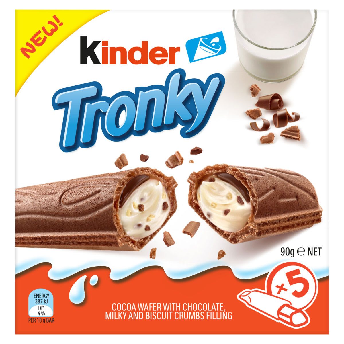 5 Pack Kinder Tronky Bar 90g