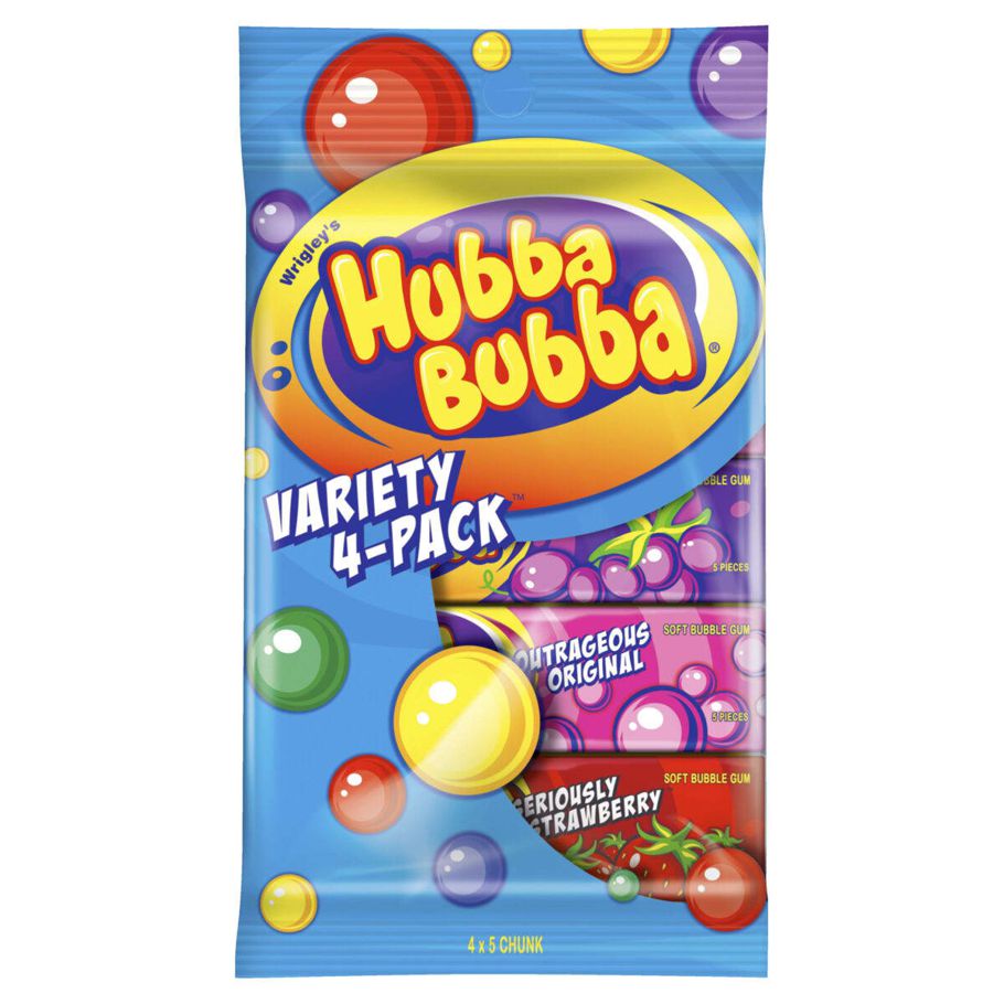 4 Variety Pack Hubba Bubba 140g