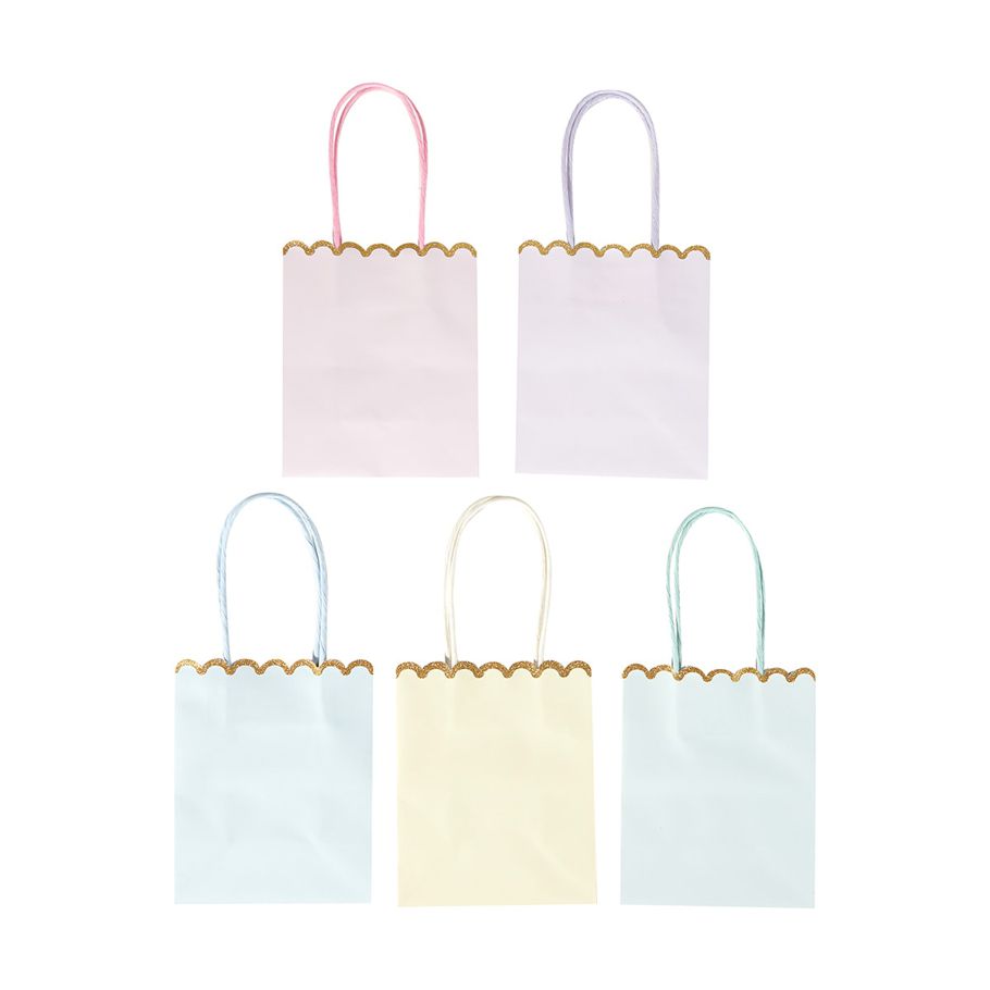 5 Pack Scalloped Edge Loot Bags