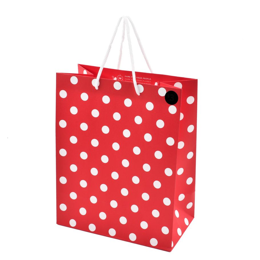 Hallmark Medium Red Polka Dots Gift Bag