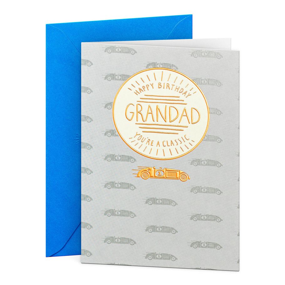 Hallmark Birthday Card for Grandad - Classic Cars