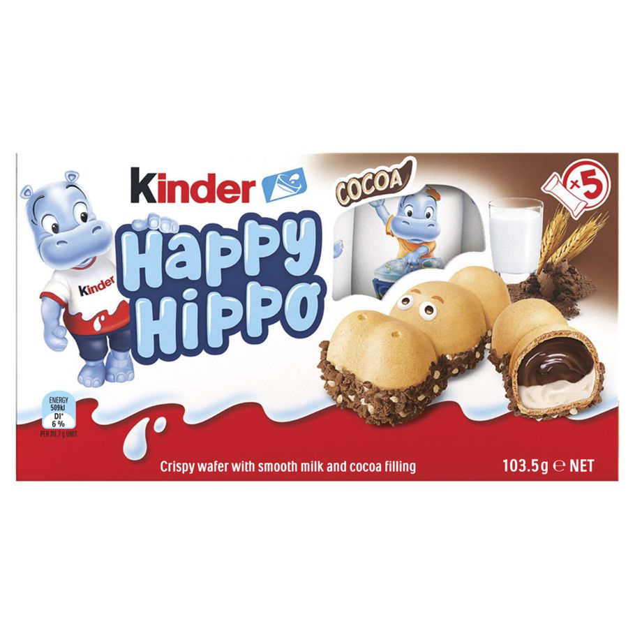 Kinder happy Hippo Cocoa Biscuit 5 Pack 103.5g