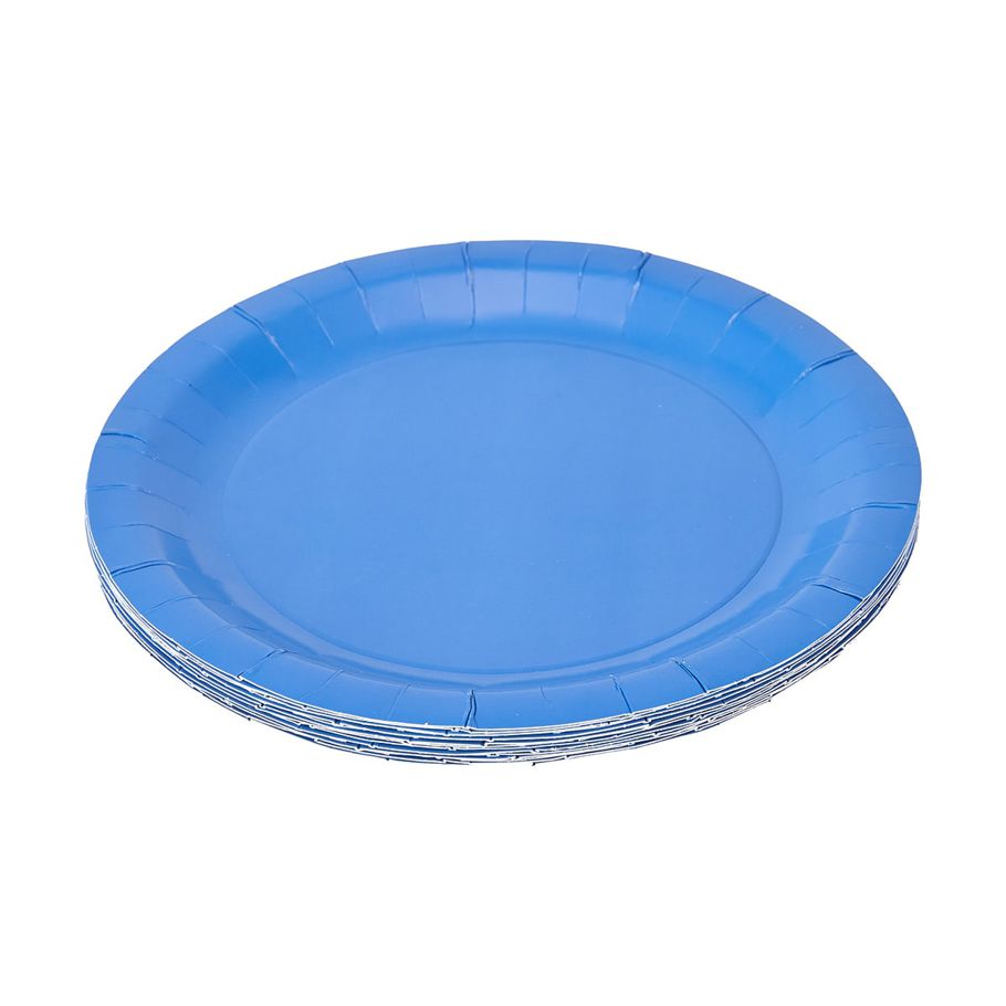 16 Piece Blue Round Paper Plates