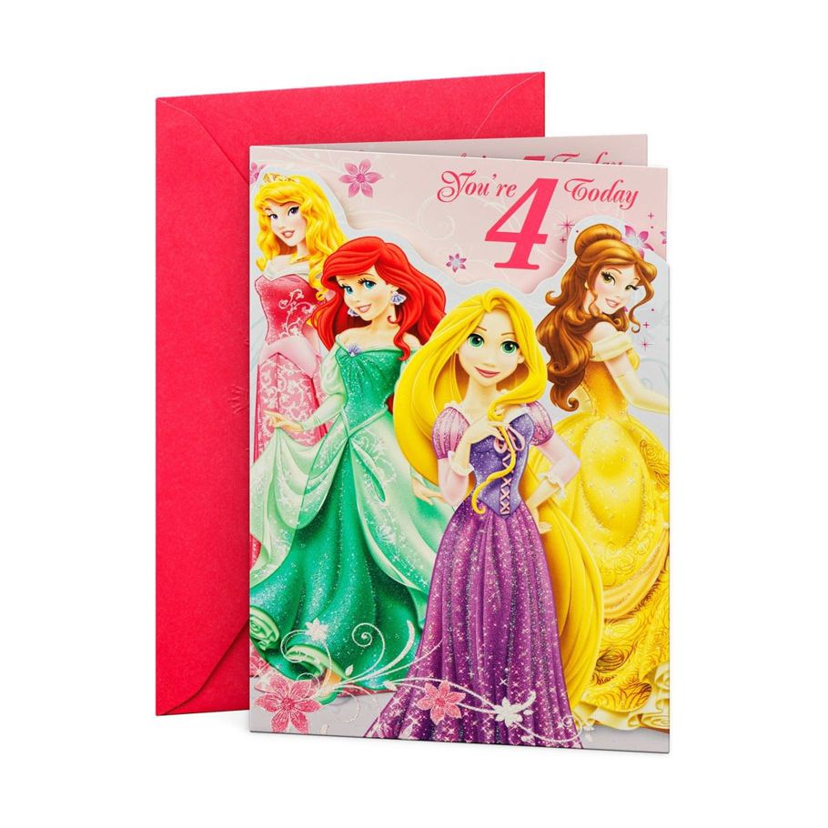 Hallmark Disney Princess Birthday Card - Age 4
