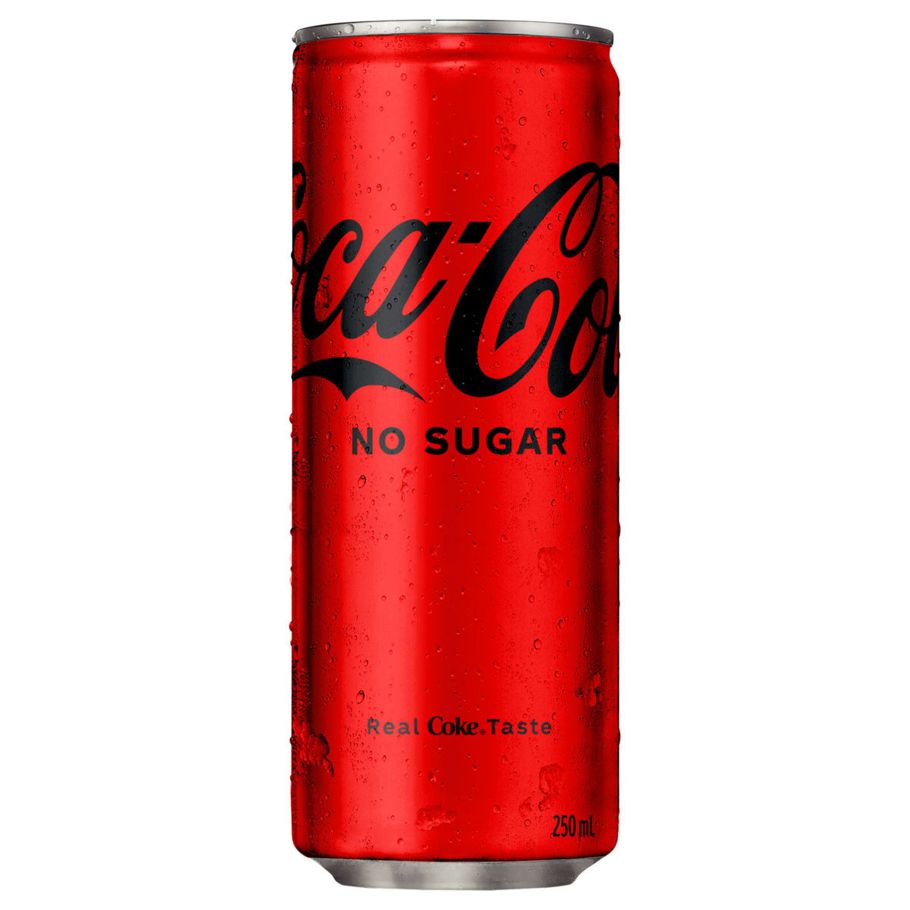 Coca-Cola No Sugar Soft Drink Can 250ml