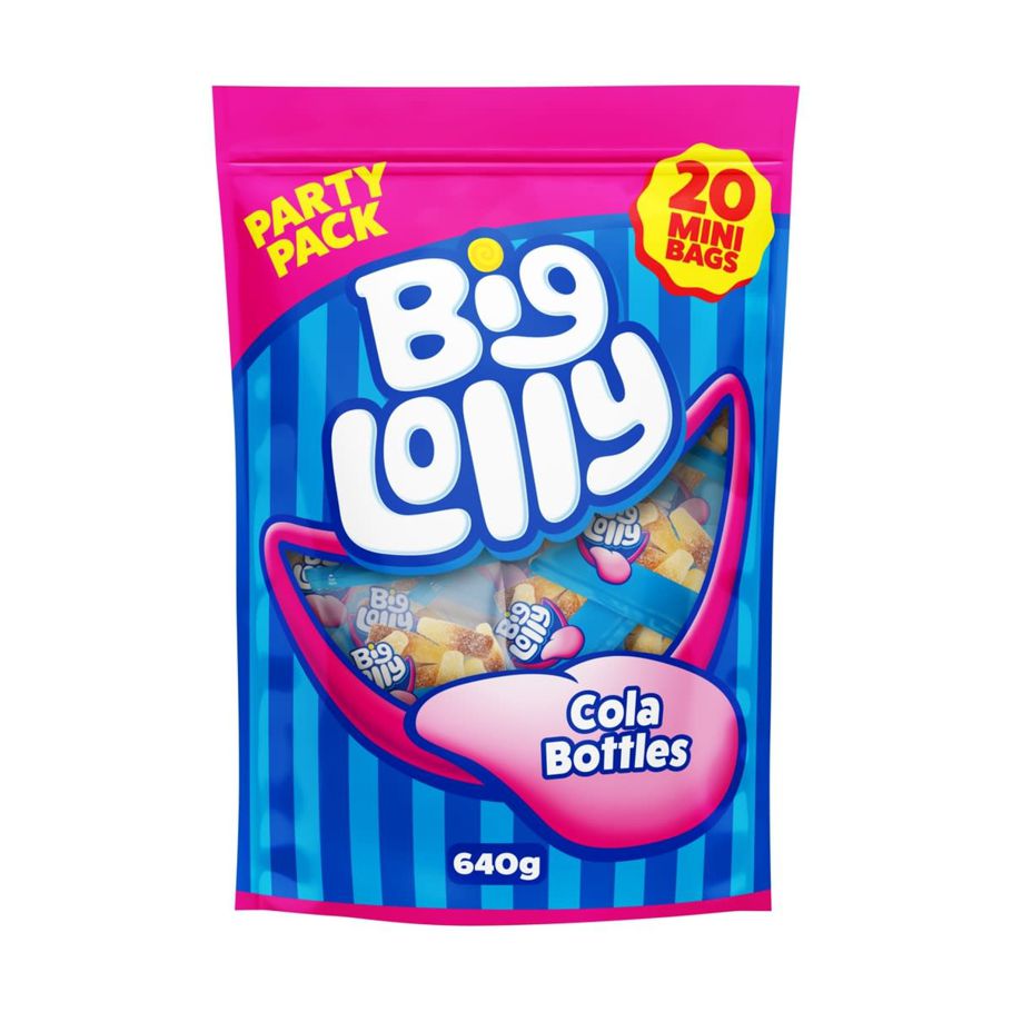 Big Lolly Cola Bottles Party Pack 640g