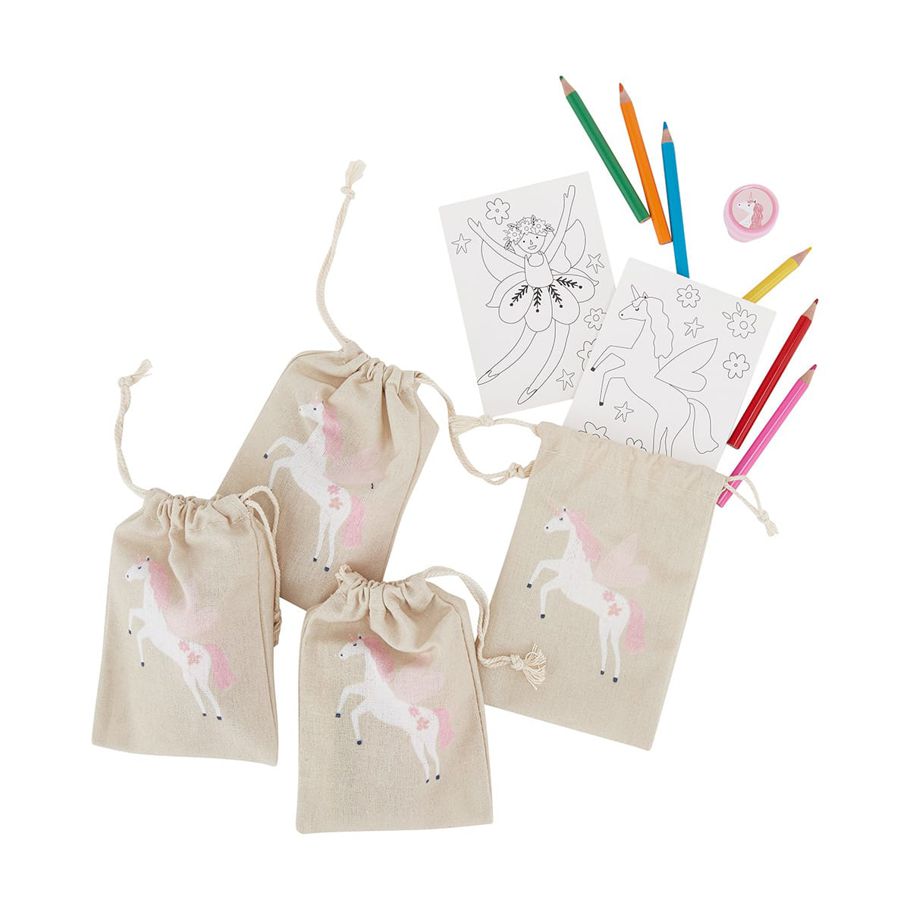 4 Pack Pre-Filled Loot Bags - Unicorn