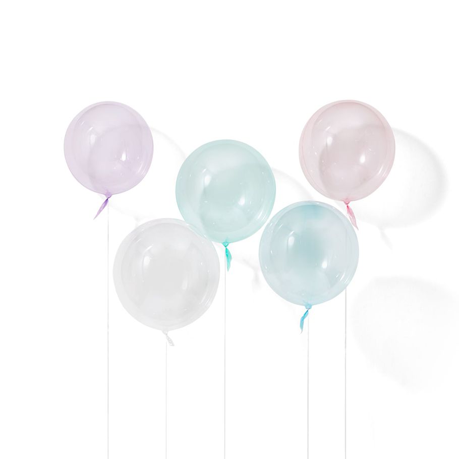 5 Pack Clear Balloons