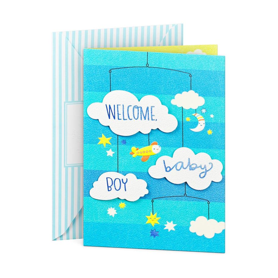 Hallmark Baby Card For Boy - Clouds