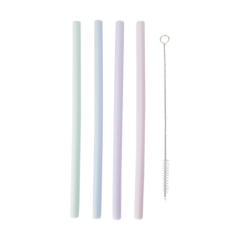 4 Pack Silicone Straws