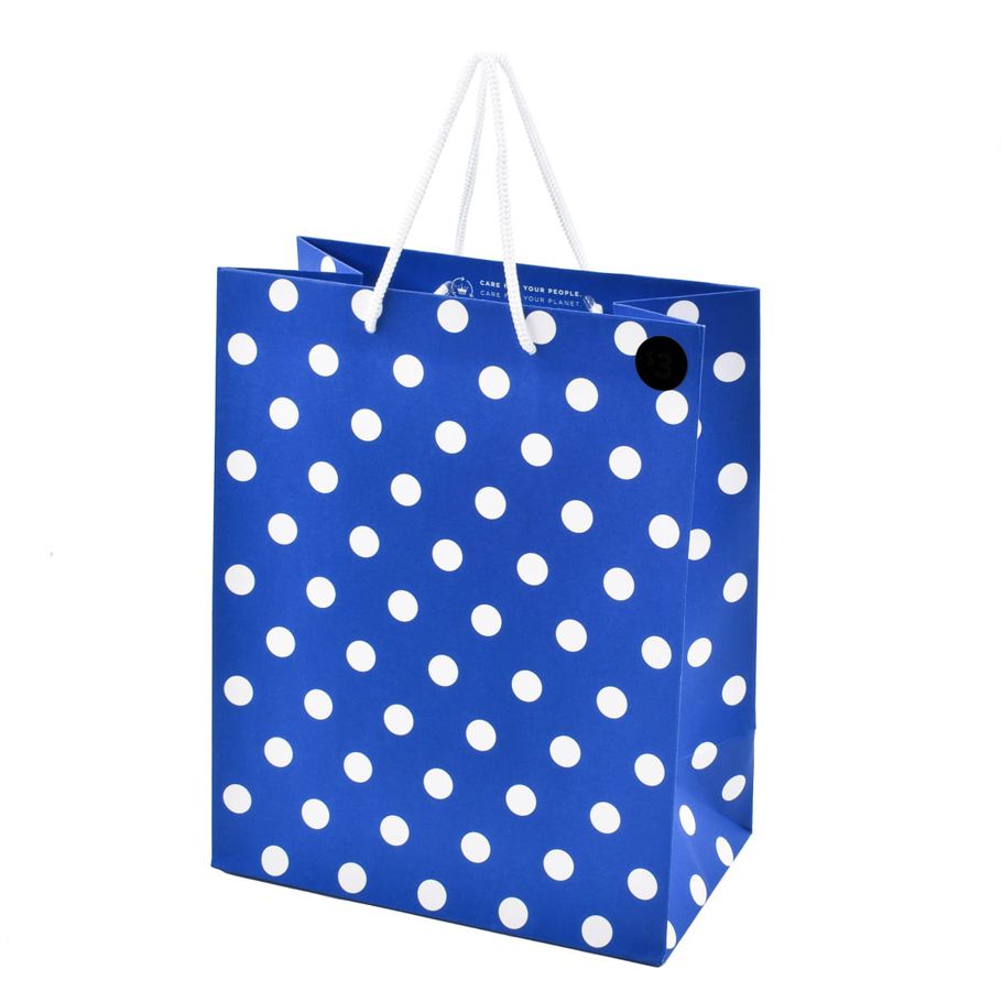 Hallmark Medium Gift Bag - Blue Polka Dots
