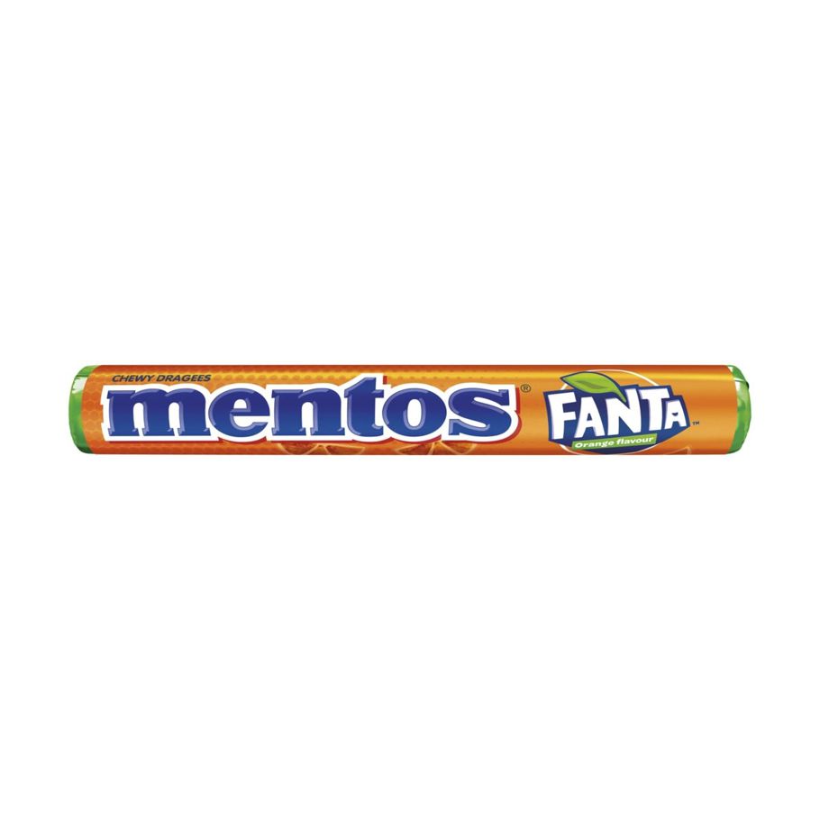 Mentos Chewy Fanta Orange Flavour Candy Roll 37.5g