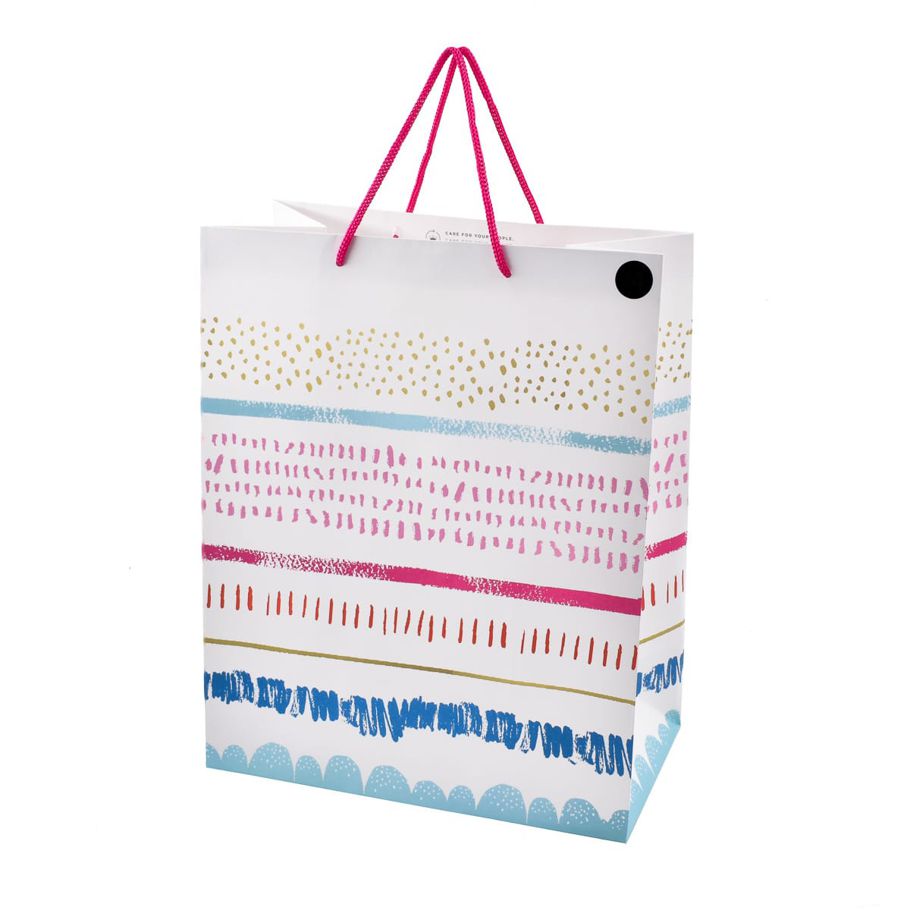 Hallmark Large Multi-Colour Stripe Gift Bag
