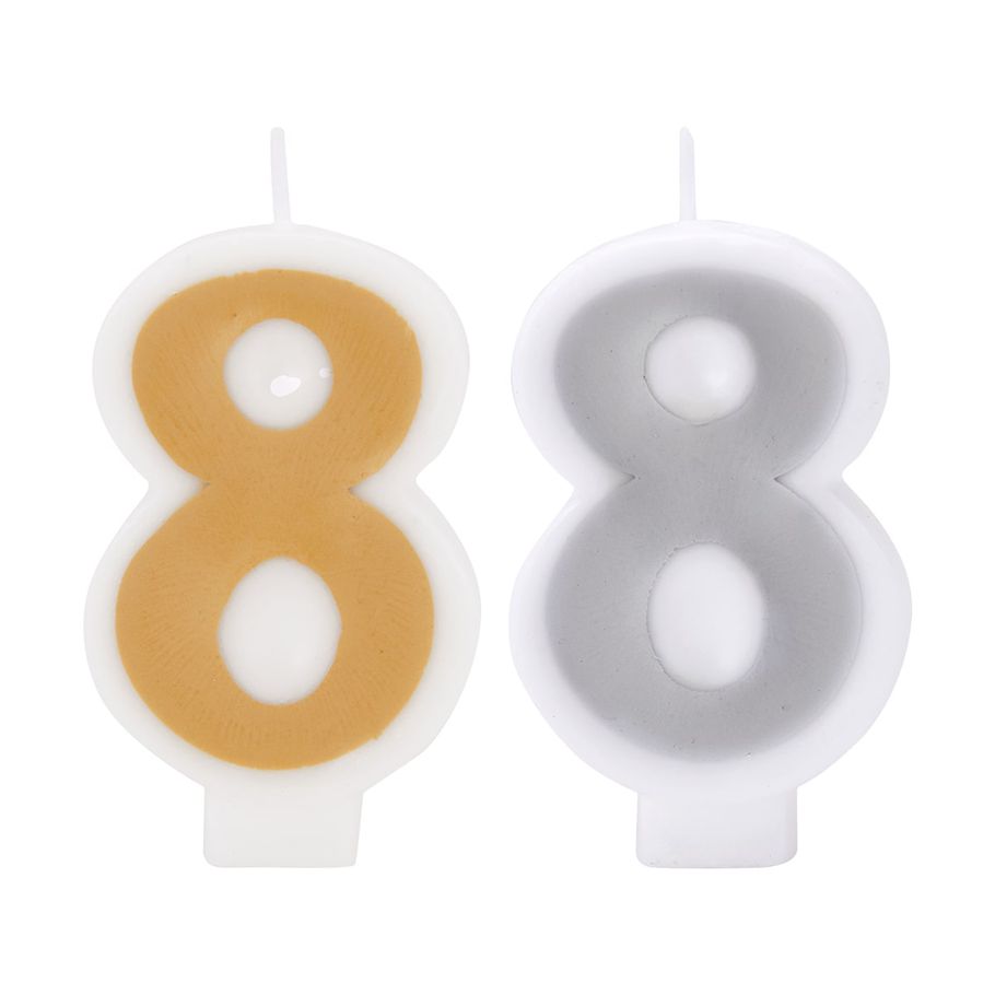 Candle Number 8 - Assorted