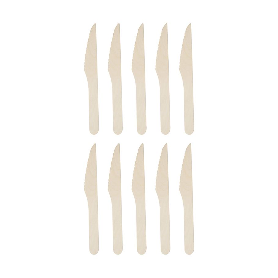 10 Piece Wooden Knives