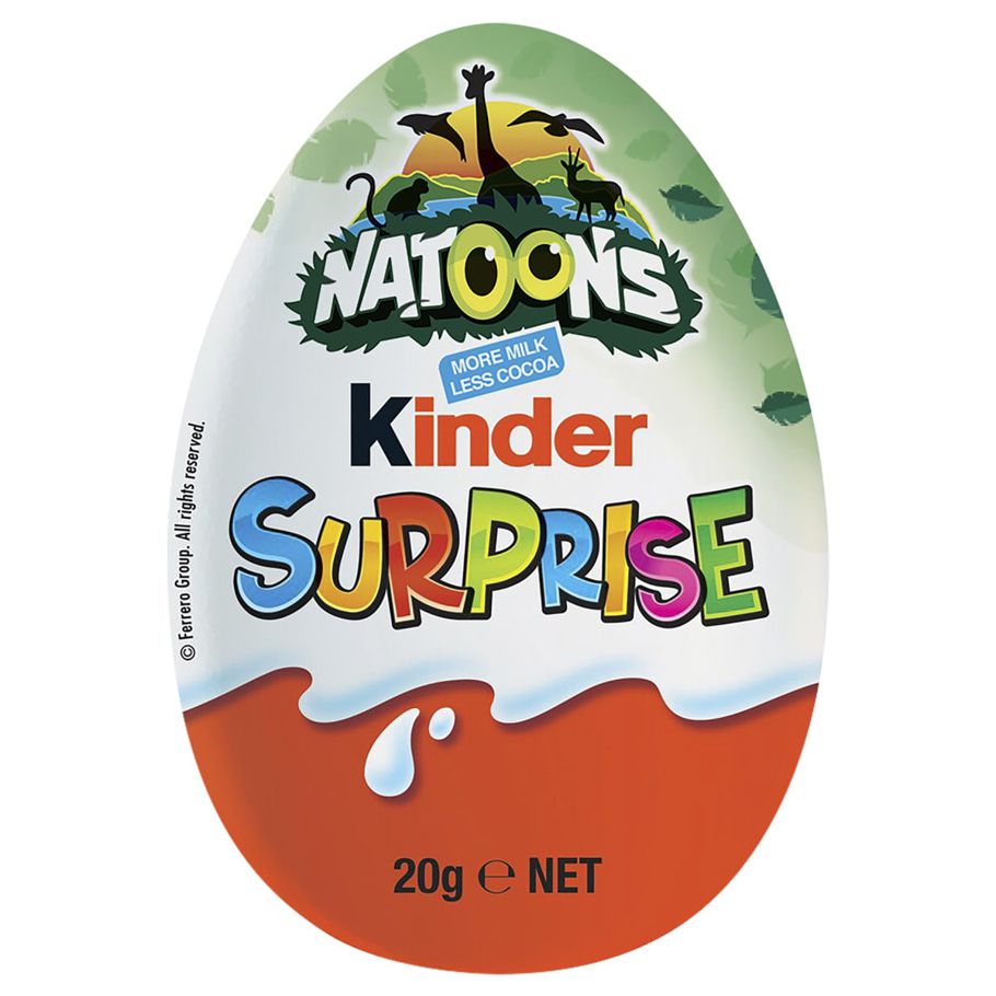 Kinder Surprise Milk Chocolate Egg White with Toy 20g