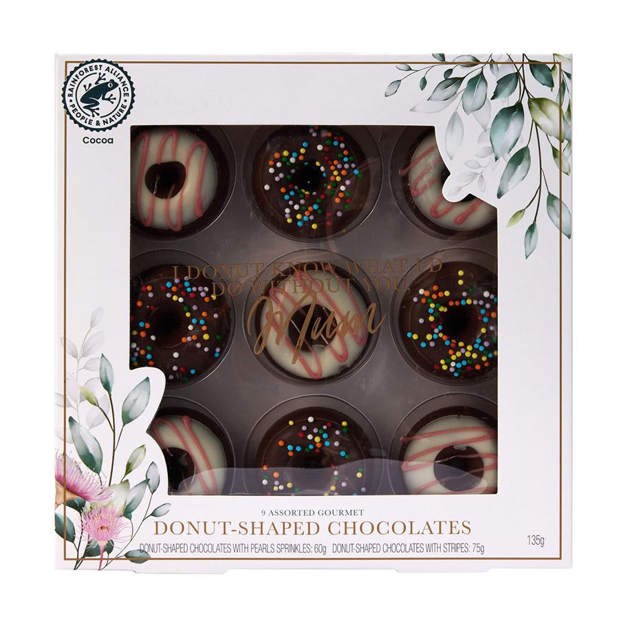 Mothers Day Gourmet Donut-Shaped Chocolates 9 Pack  135g