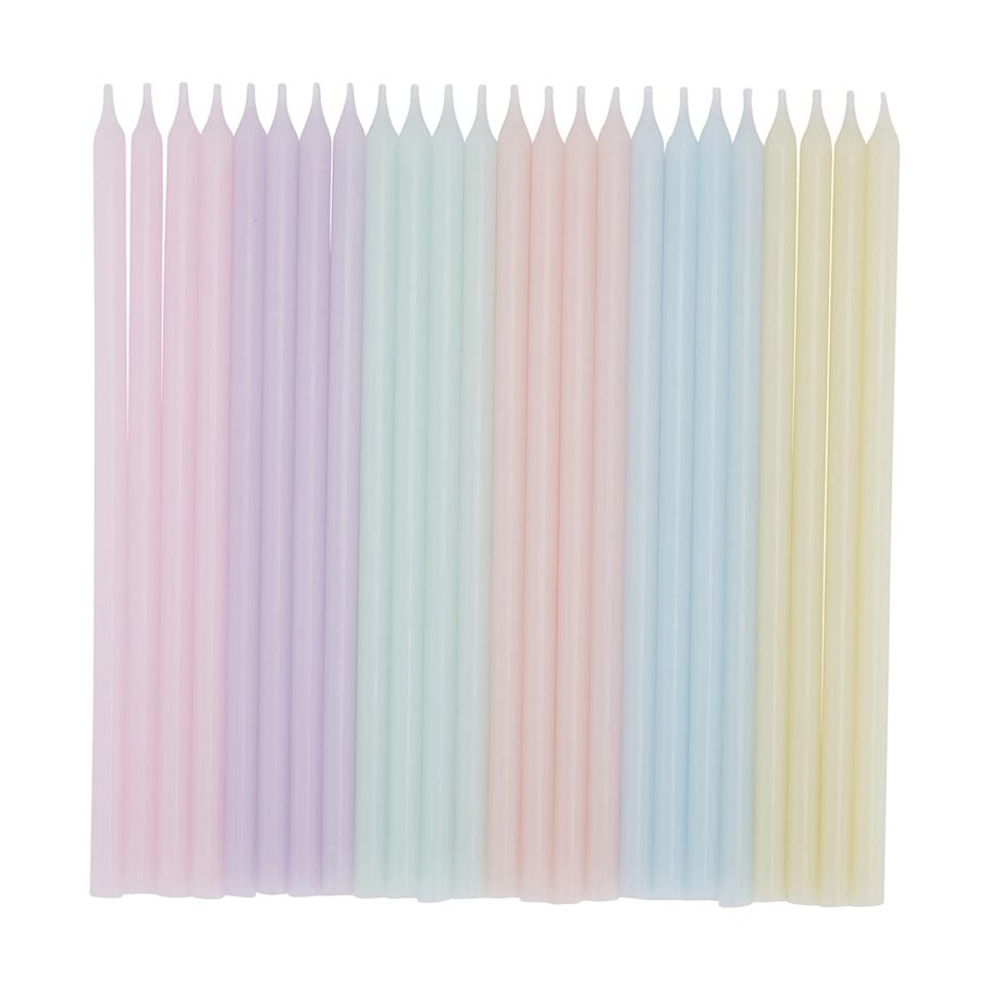 24 Pack Candles - Pastel