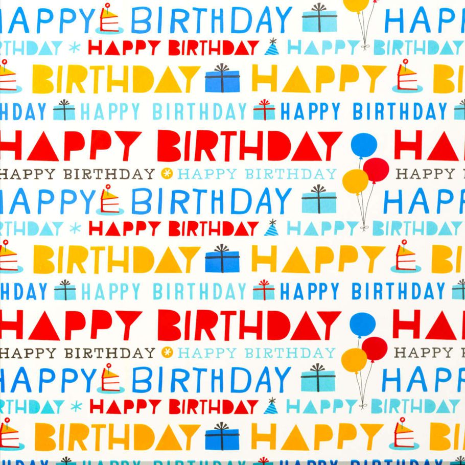 Hallmark Gift Wrap Roll - Happy Birthday