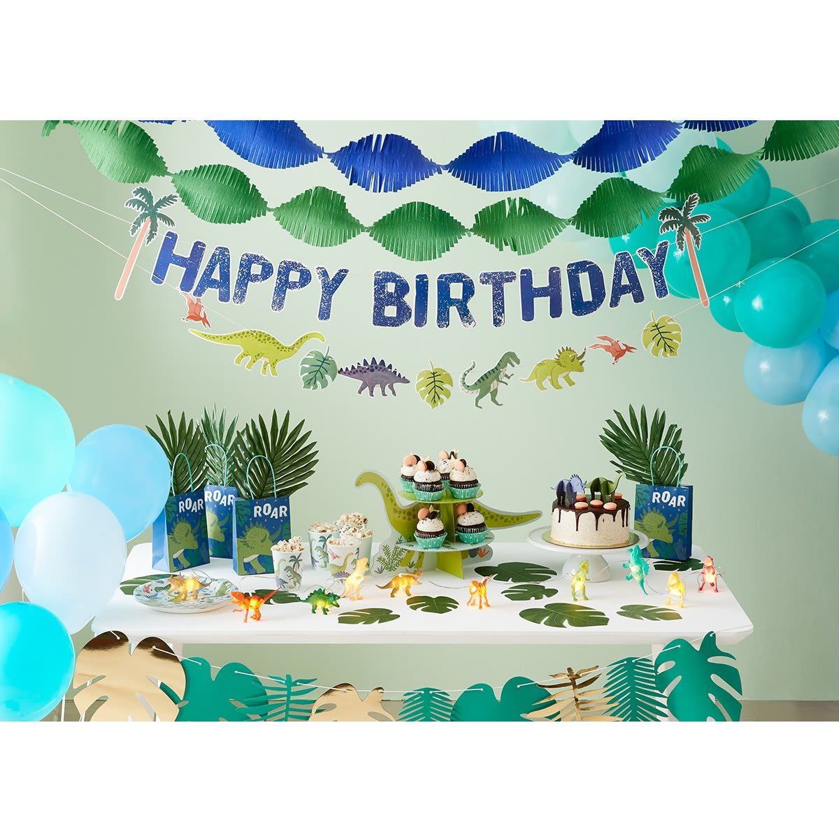 4 Piece Dinosaur Decoration Pack