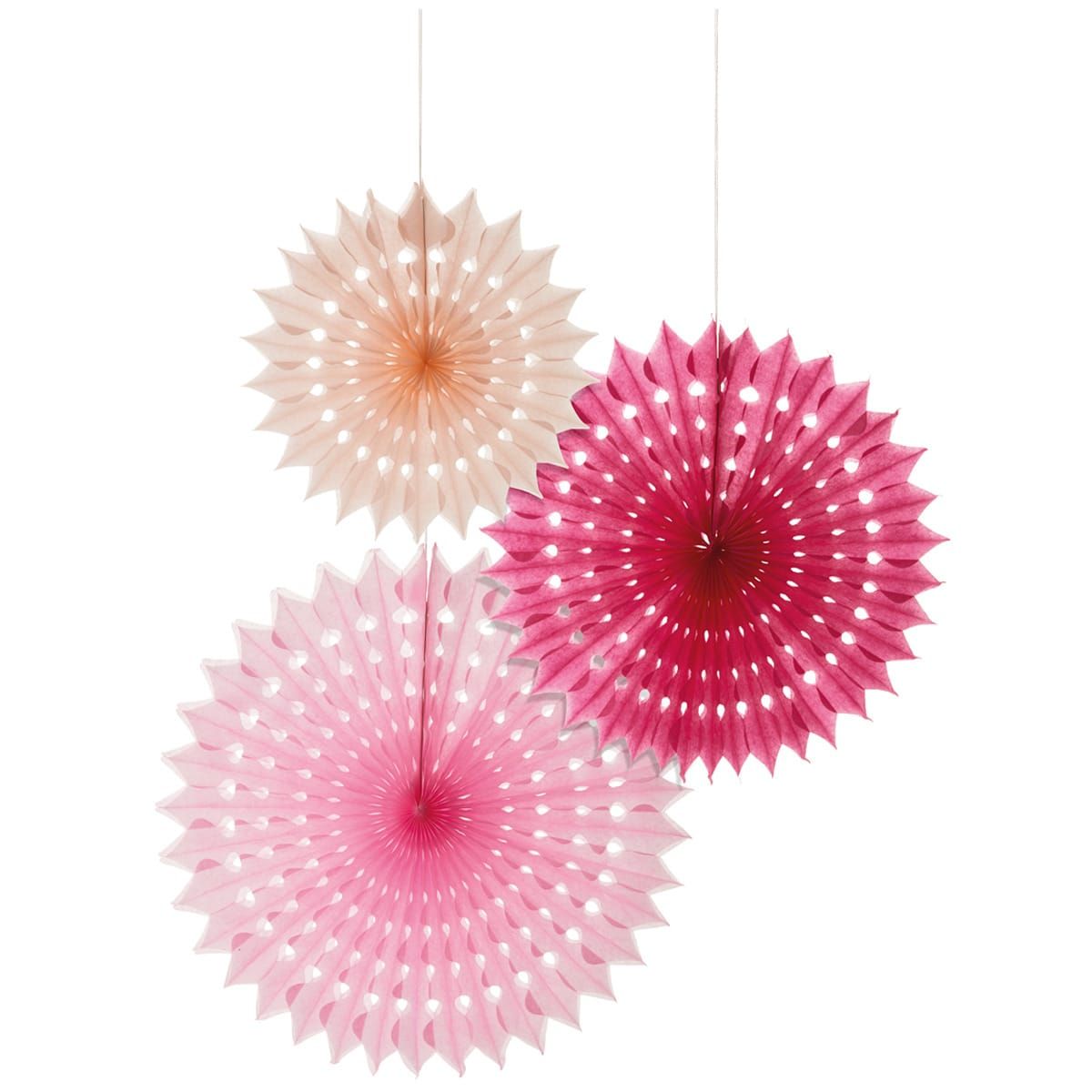 3 Pack Paper Fan Decorations