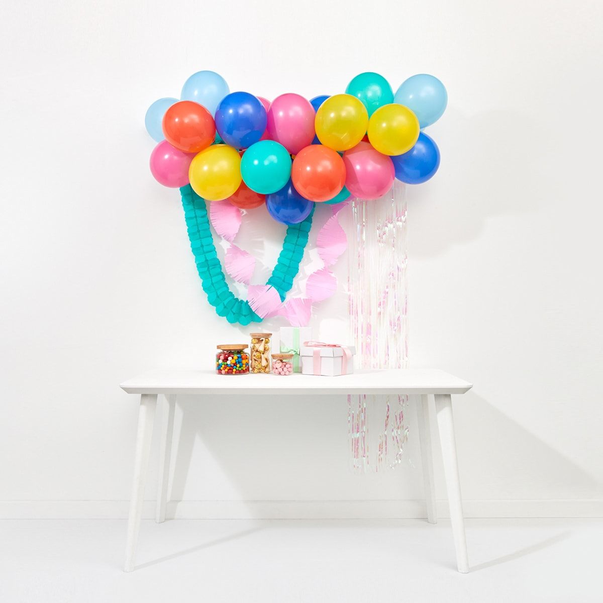 29 Piece Brights Balloon Garland with Streamers & Tassels