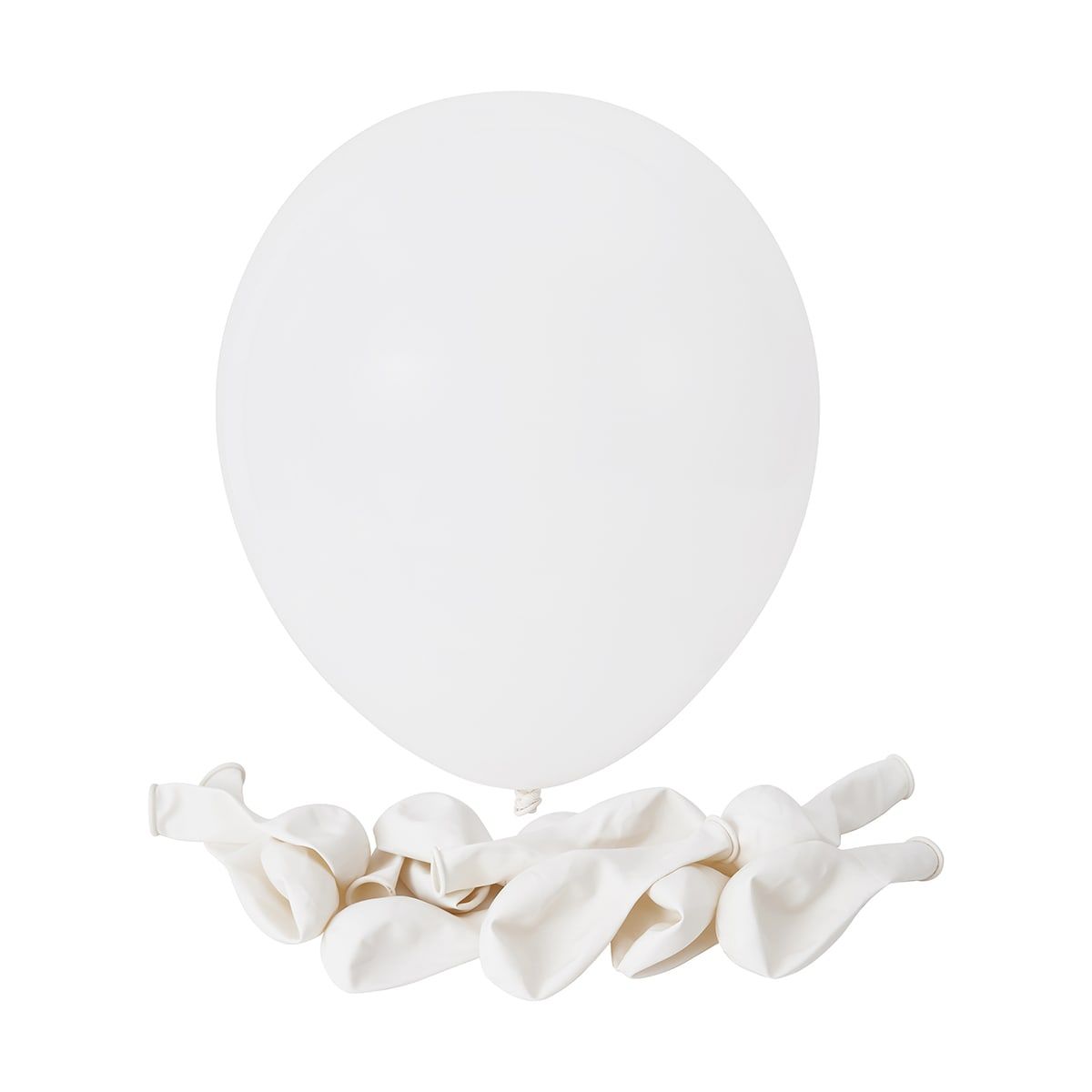 25 Pack White Balloons