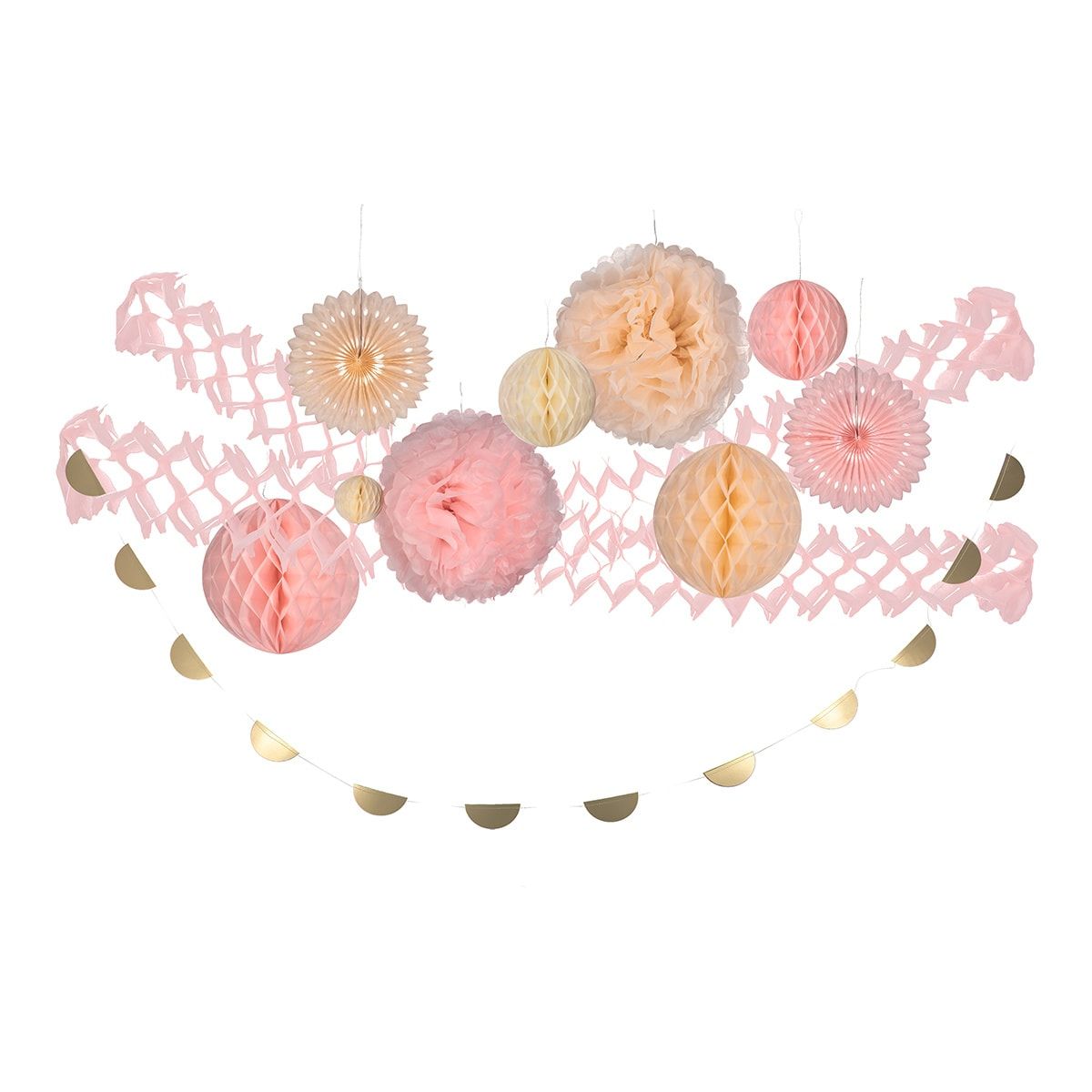 12 Piece Pink Decoration Set