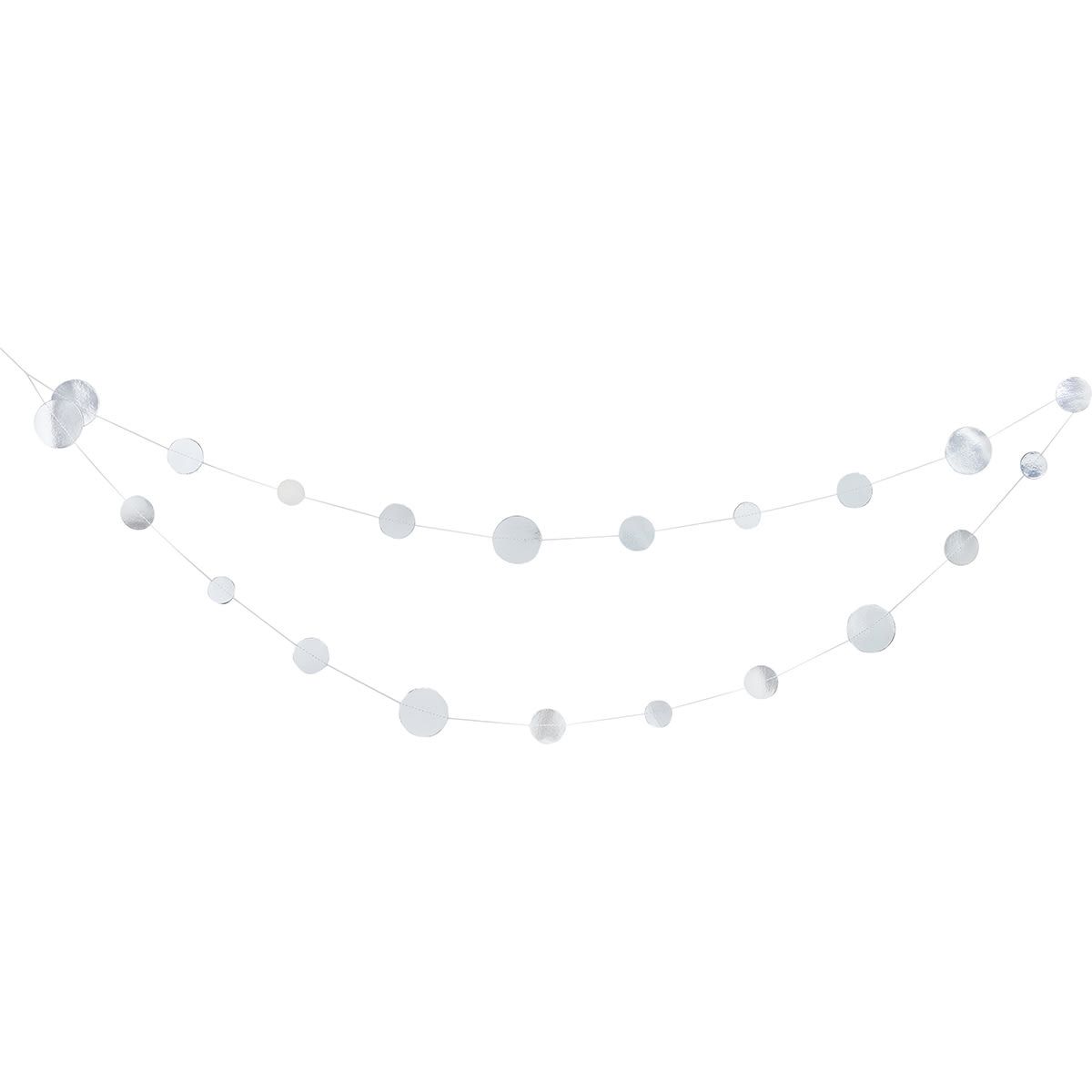 3m Silver Look Circle Bunting