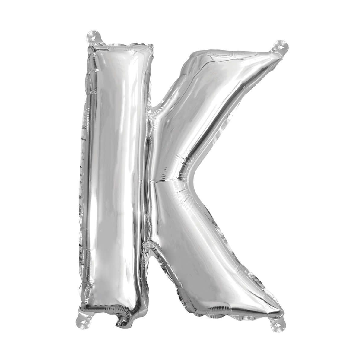 Inflated Letter K Foil Balloon