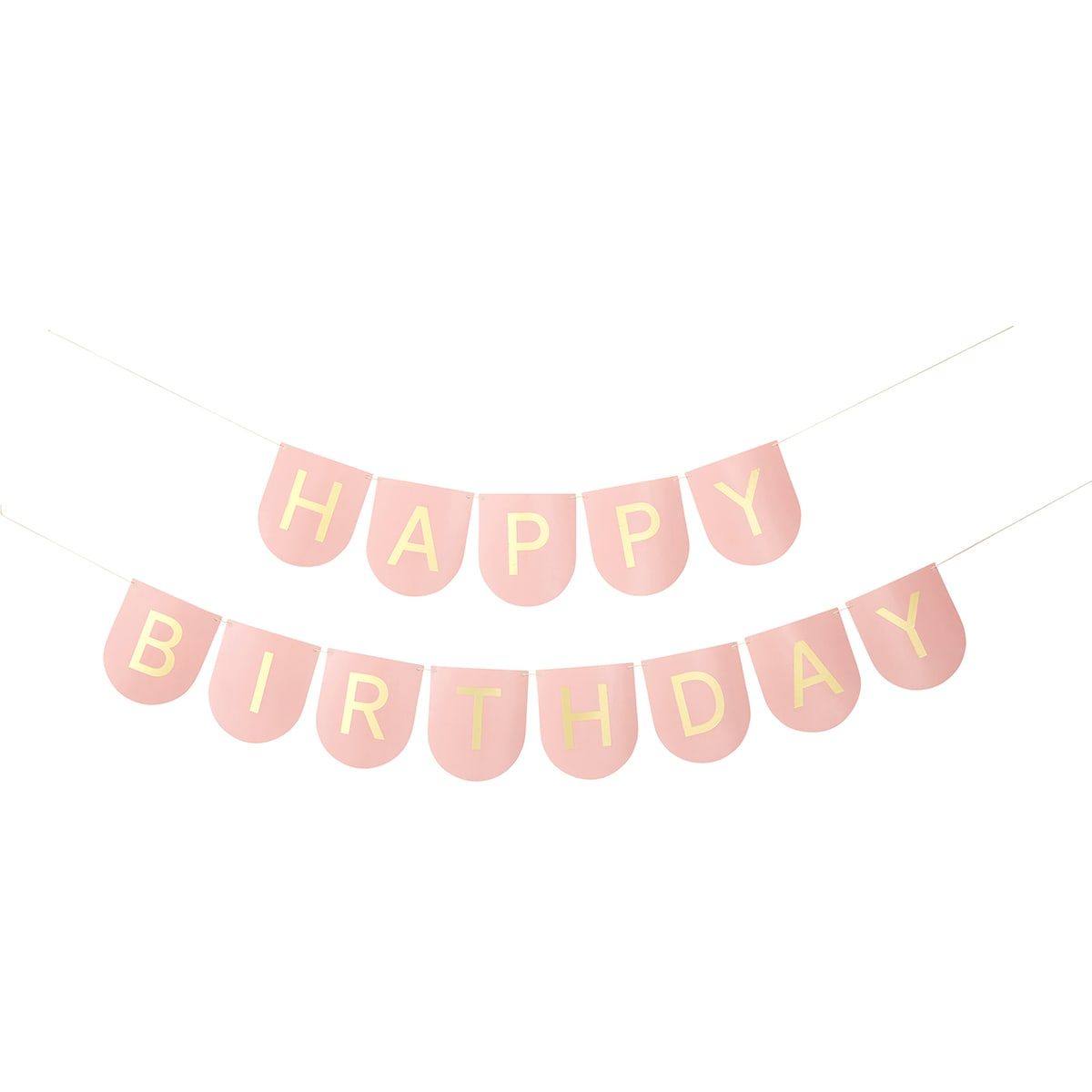DIY Pink Flag with Gold Stickers