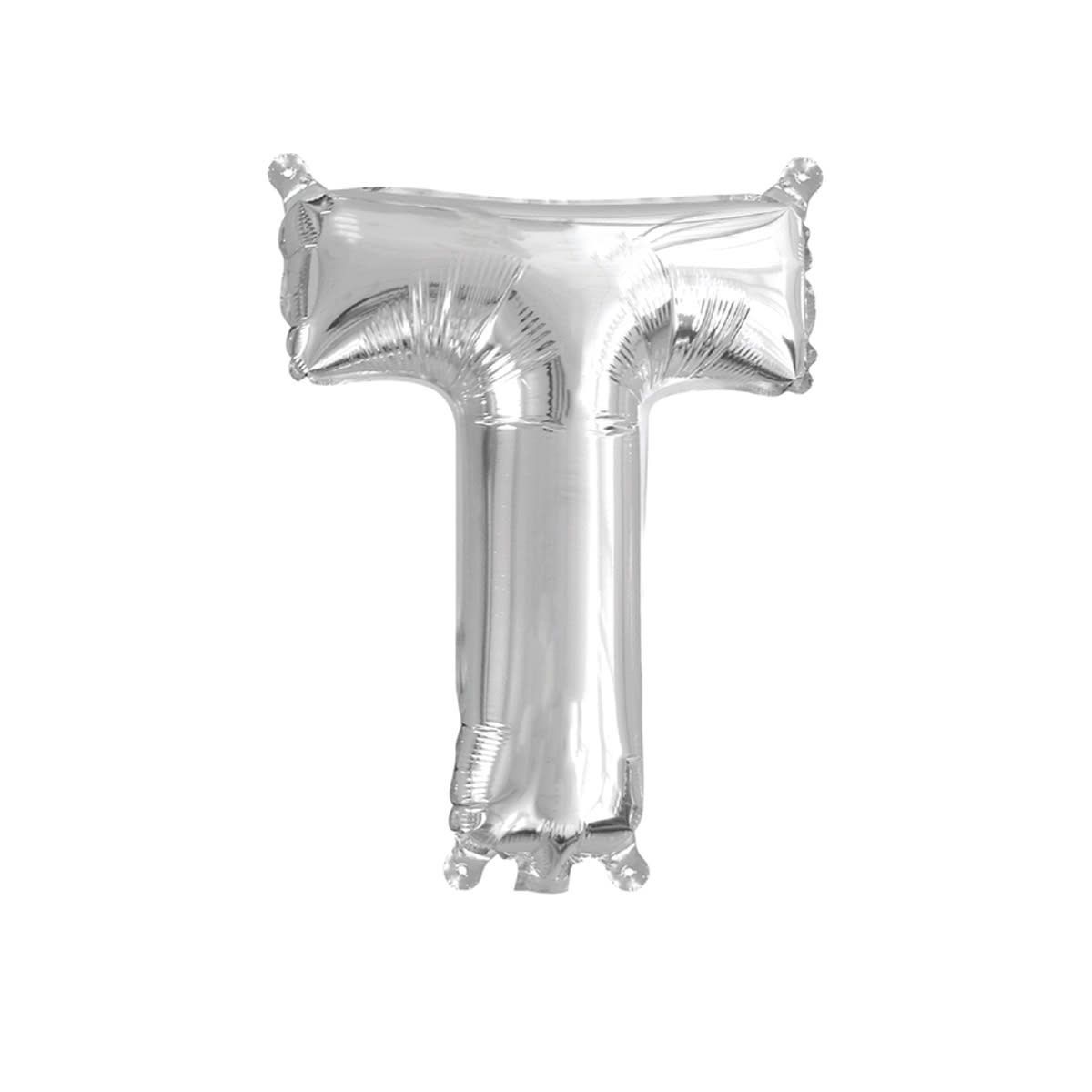 Inflated Letter T Foil Balloon