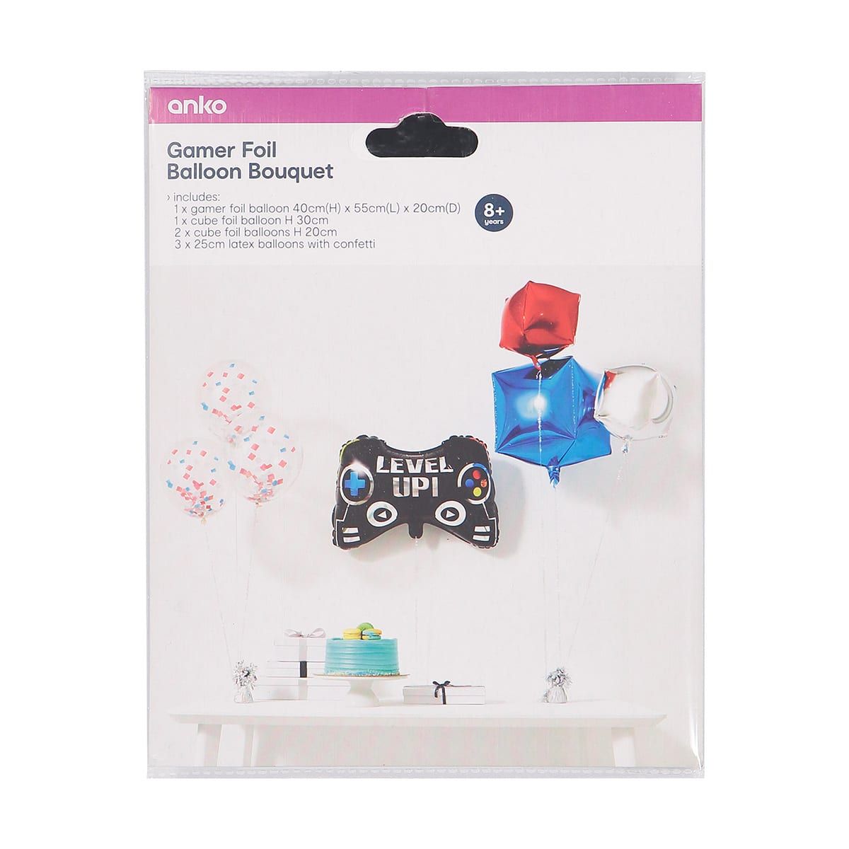 7 Piece Gamer Foil Balloon Bouquet