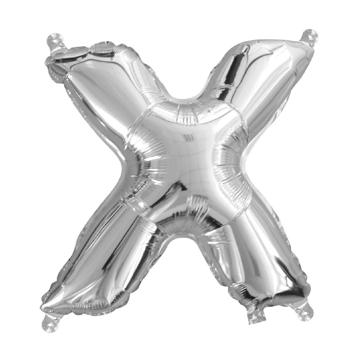 Inflated Letter X Foil Balloon