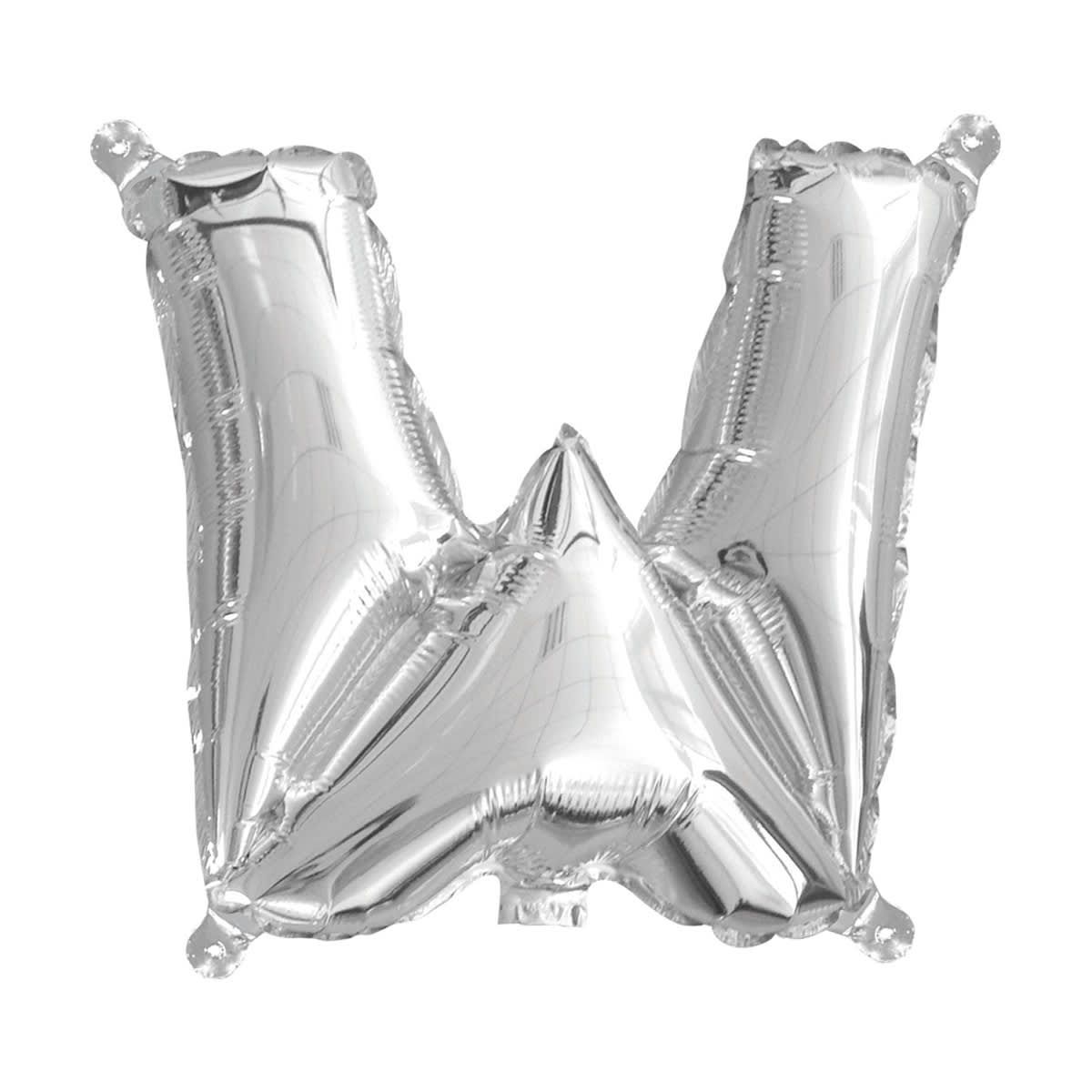 Inflated Letter W Foil Balloon