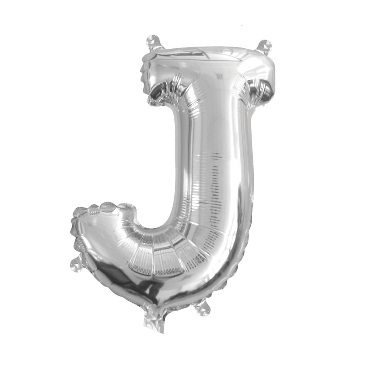 Inflated Letter J Foil Balloon