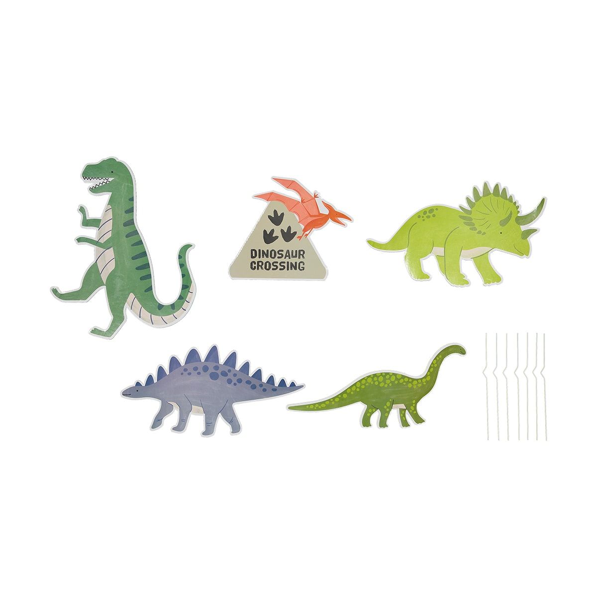 5 Piece Dinosaur Garden Stakes
