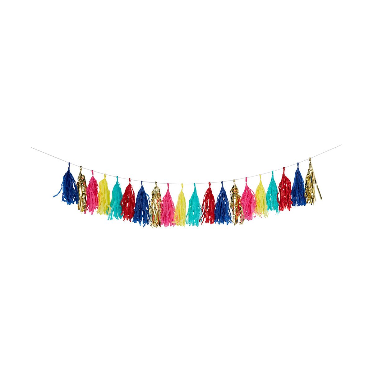 20 Piece Brights Tassel Garland