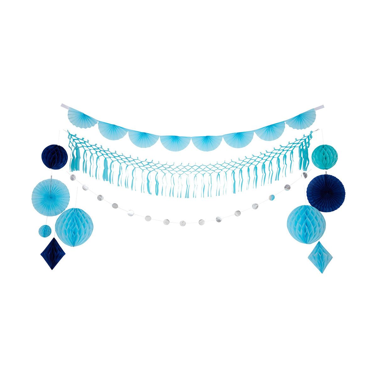 12 Piece Blue Decoration Pack