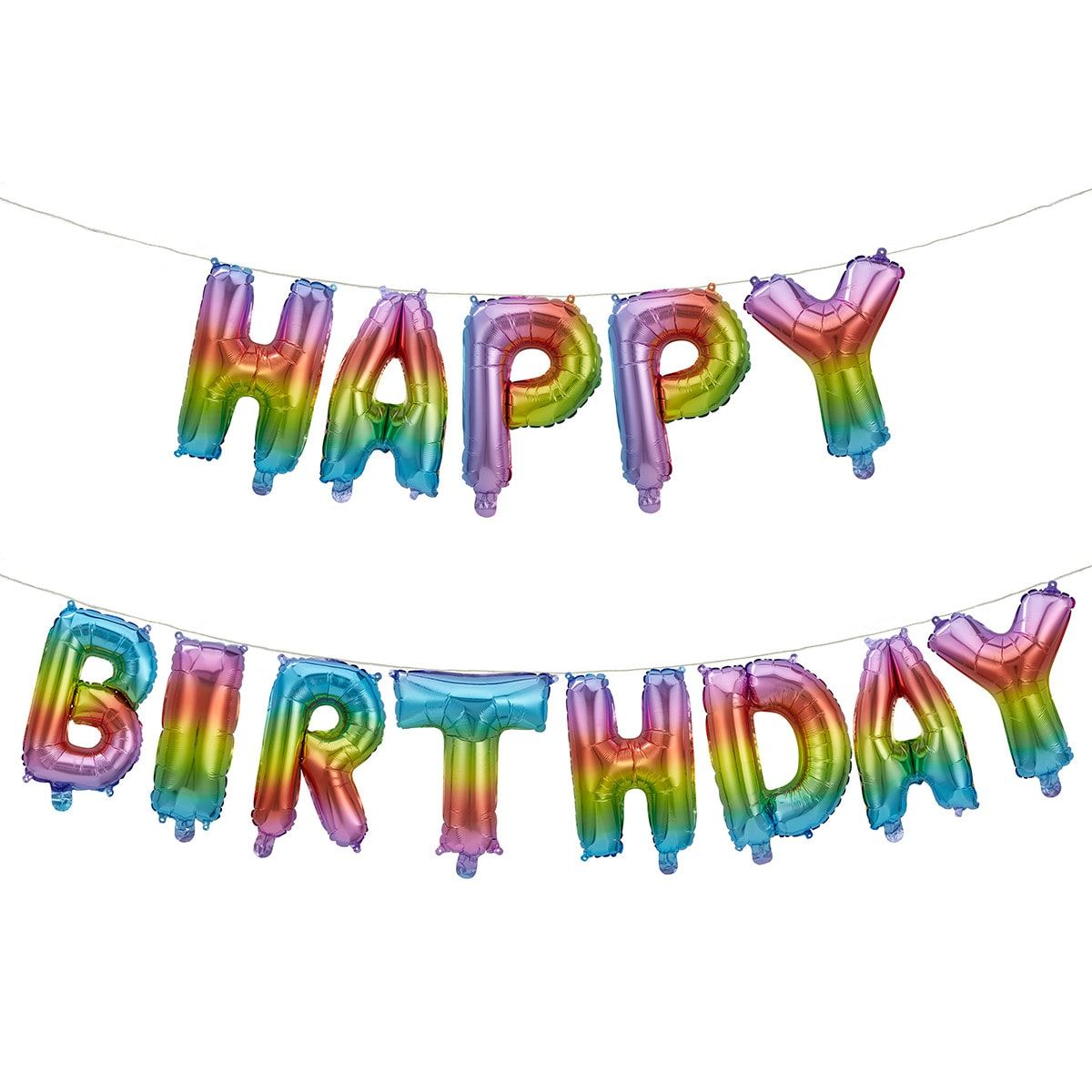Happy Birthday Rainbow Foil Balloon