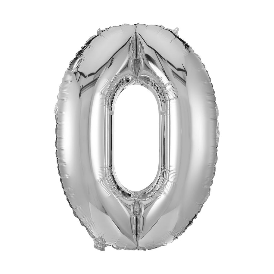 Giant Number 0 Foil Balloon