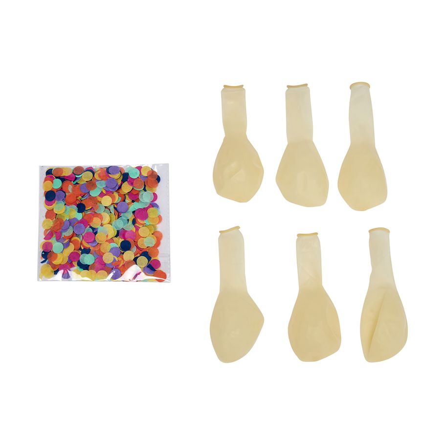 6 Pack Confetti Balloons