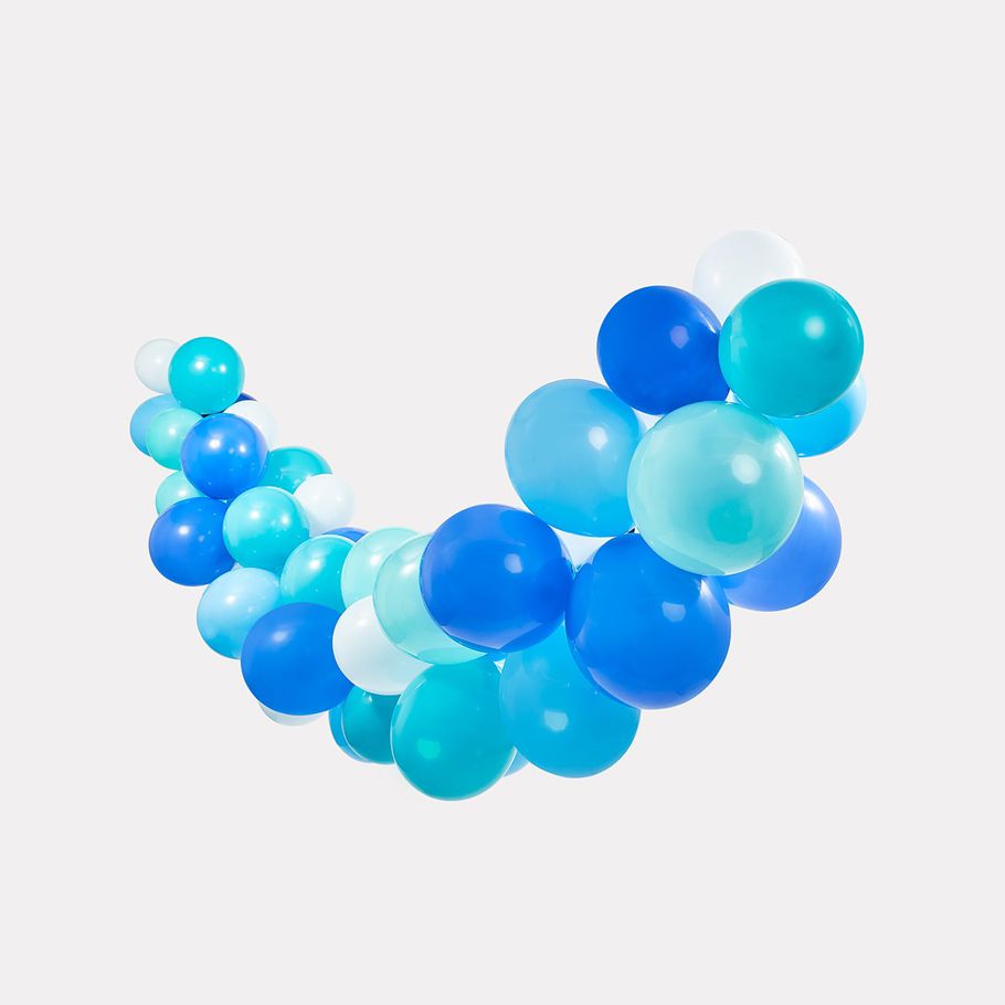 Blue and Green Balloon Garland