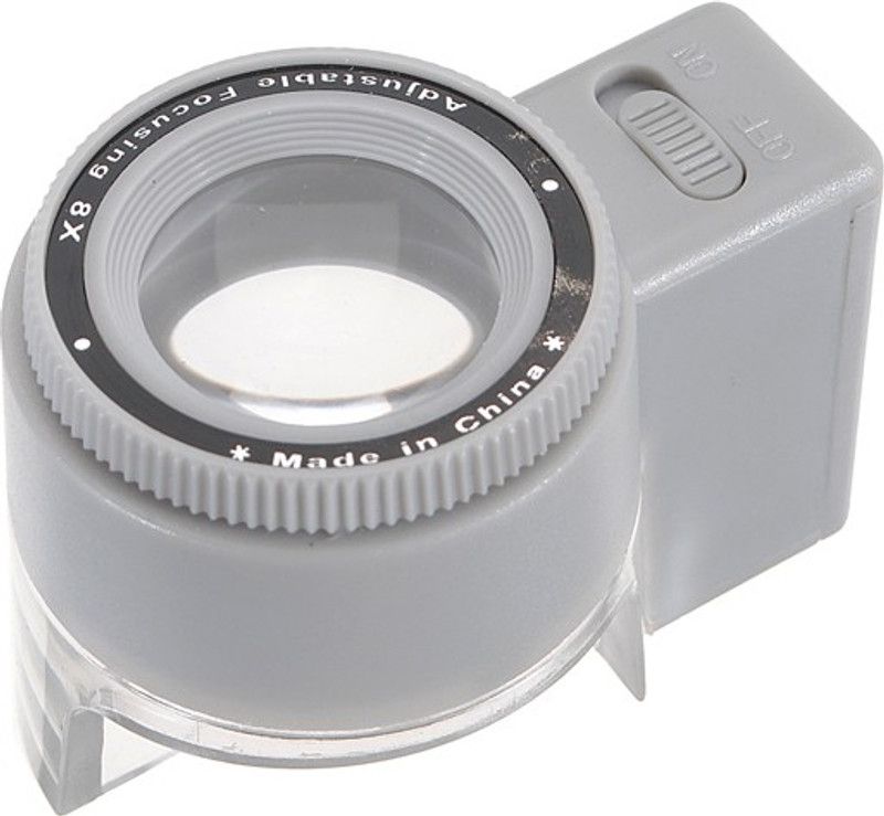 Pia International WITH SCALE 8X 8X Magnifying Glass  (GRAY)