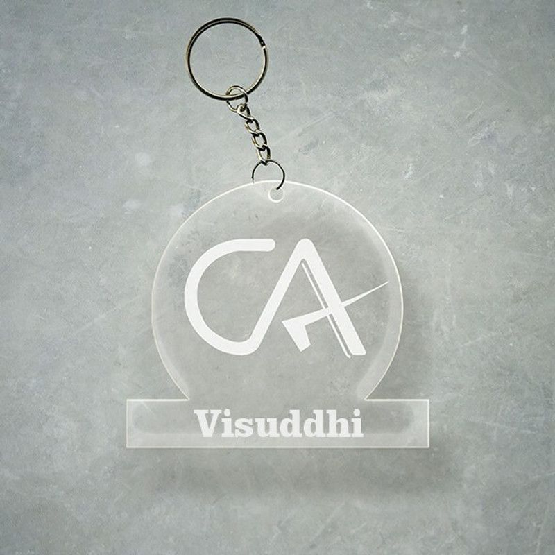 SY Gifts Chartered Accountant CA Design With Visuddhi Name Key Chain