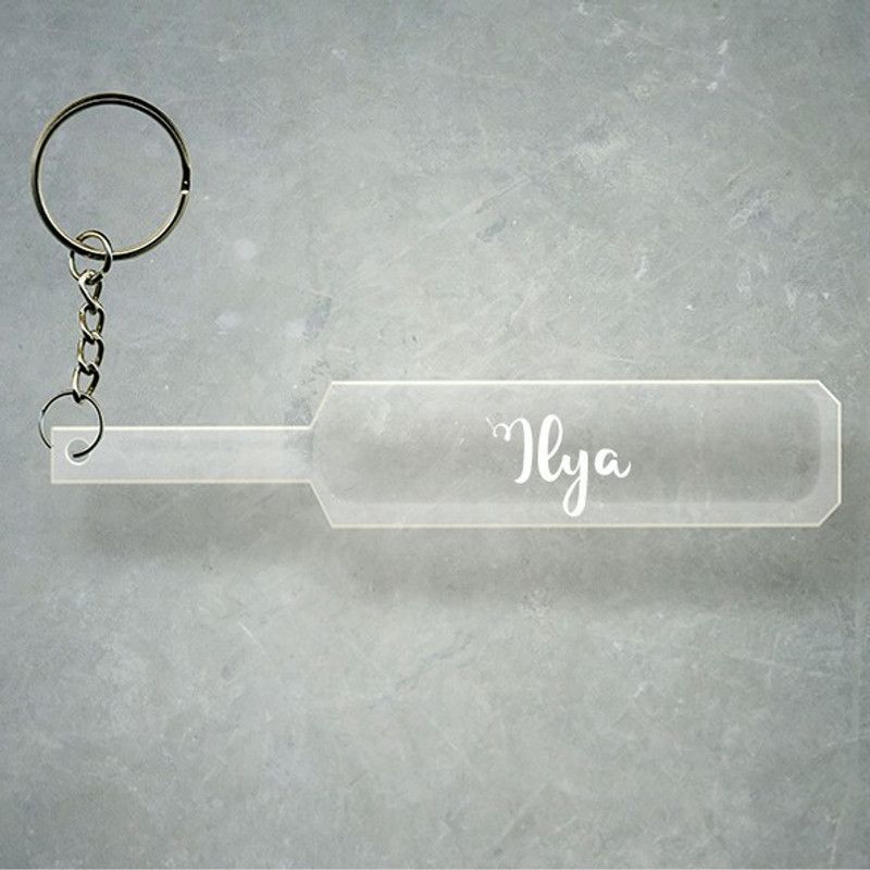 SY Gifts Cricket Bat Logo Design With Ilya Name Key Chain