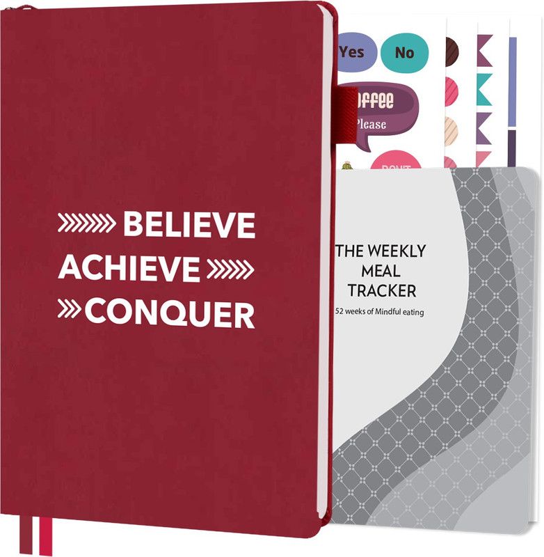 Doodle Productivity Yearly Planner Masterstroke A5 Planner/Organizer Ruled 312 Pages  (Red)
